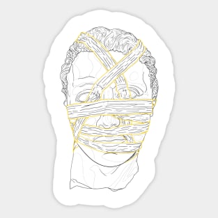 Head of St. John the Baptist Gold Lined Bandage Shaded Sticker